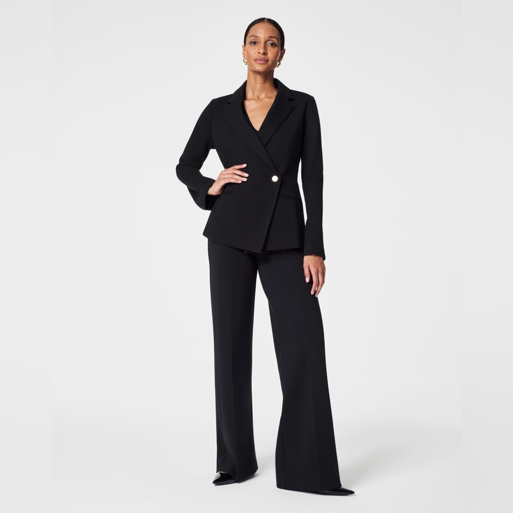 NWT Spanx Perfect Asymmetric Tailored Blazer-Classic Black